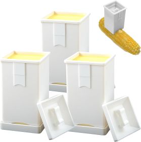 3 Pack Plastic Butter Spreader Corn Cob with Cover Butter Spreader for Corn, Bread & Cooking for Even Spread on Toast, Pancakes, Waffles & Grilli